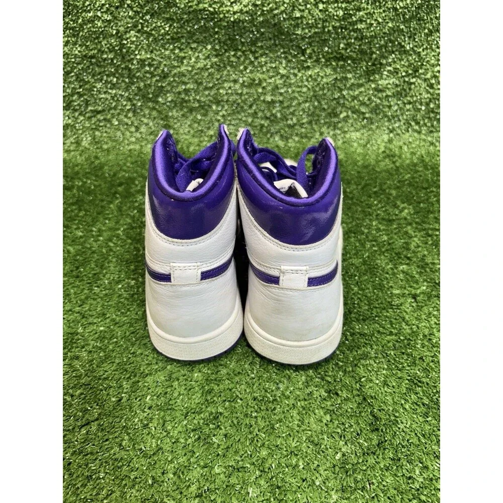Nike Air Jordan 1 High OG Court Purple White Leather Sneakers Sz 8.5 CD0461-151